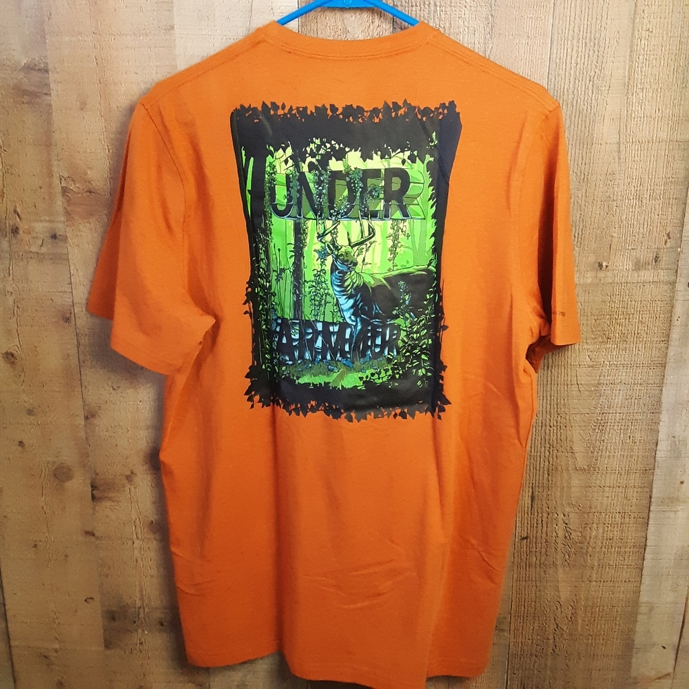 Under Armour Men's UA HeatGear Training Vent Graphic T Shirt Sz M Deer Woods